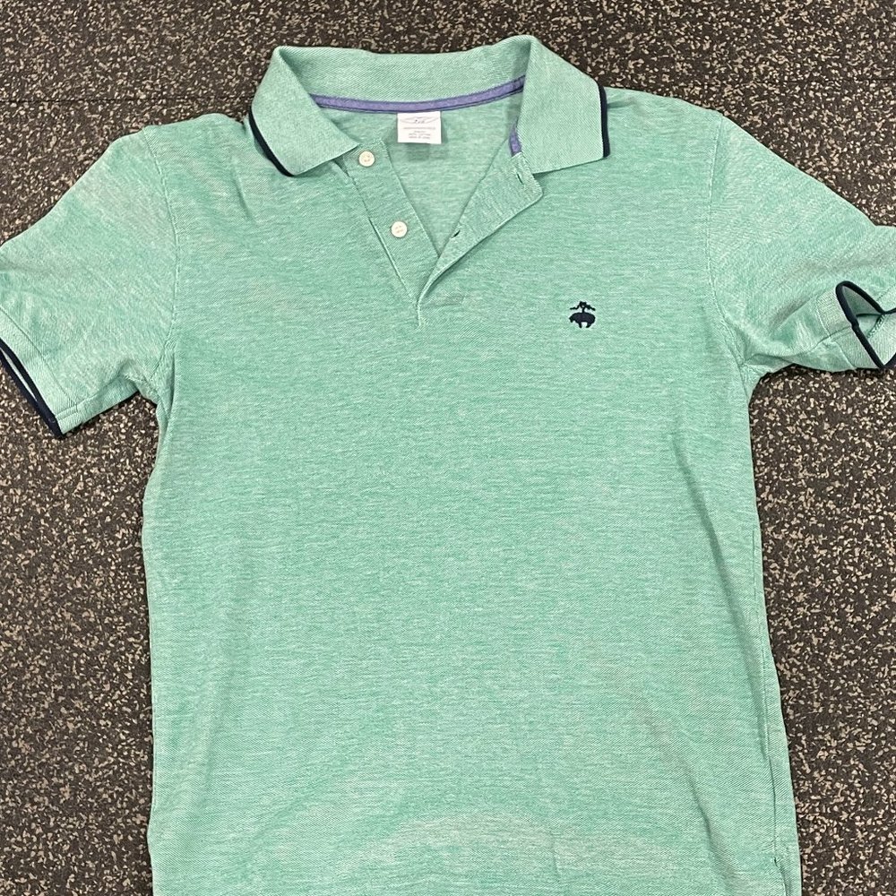 Light Green Slim Fit 100% Cotton Performance Polo